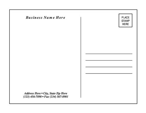 postcard templates for word